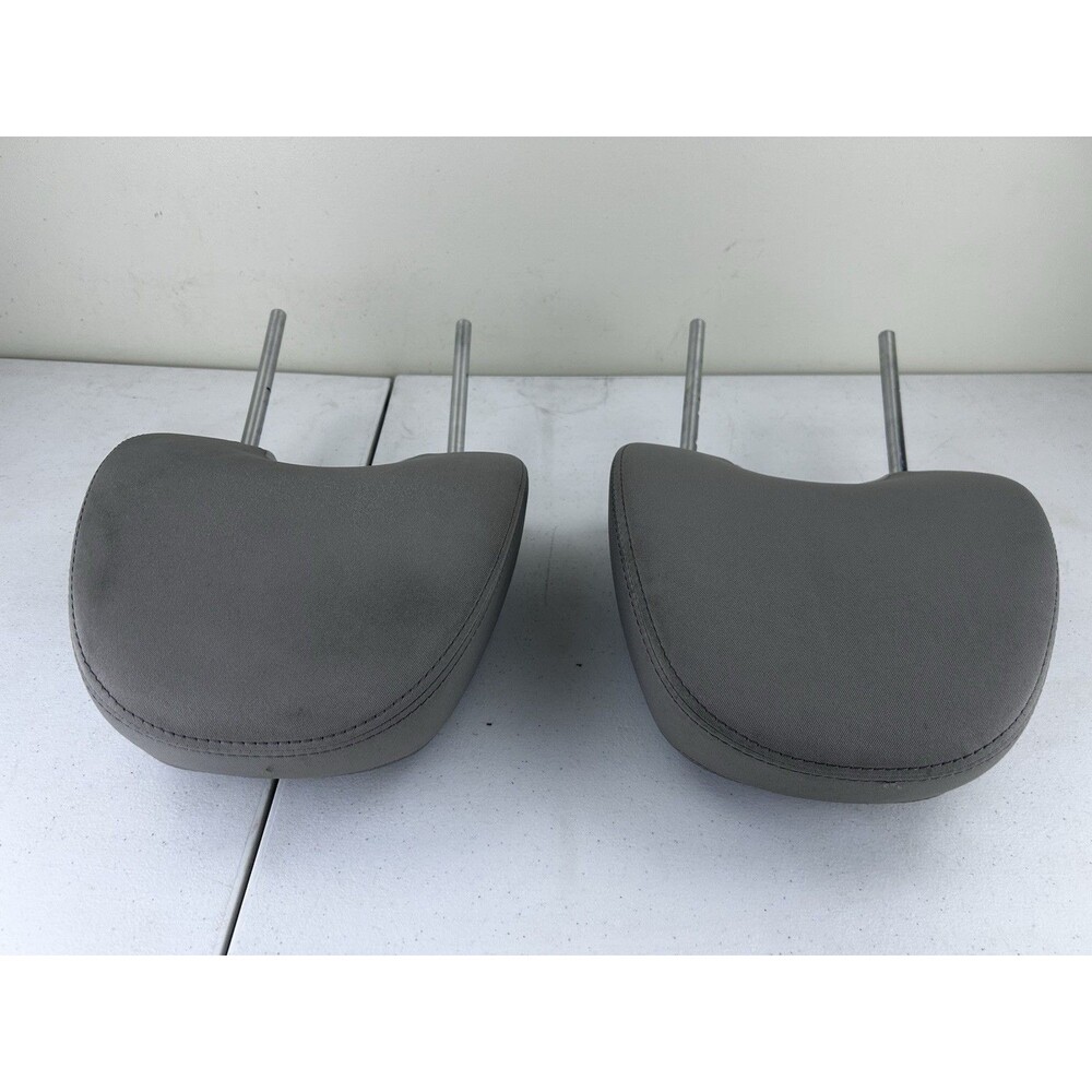 2009-2013 Subaru Forester Front Manual Left & Right Headrest Set Pair Gray Cloth